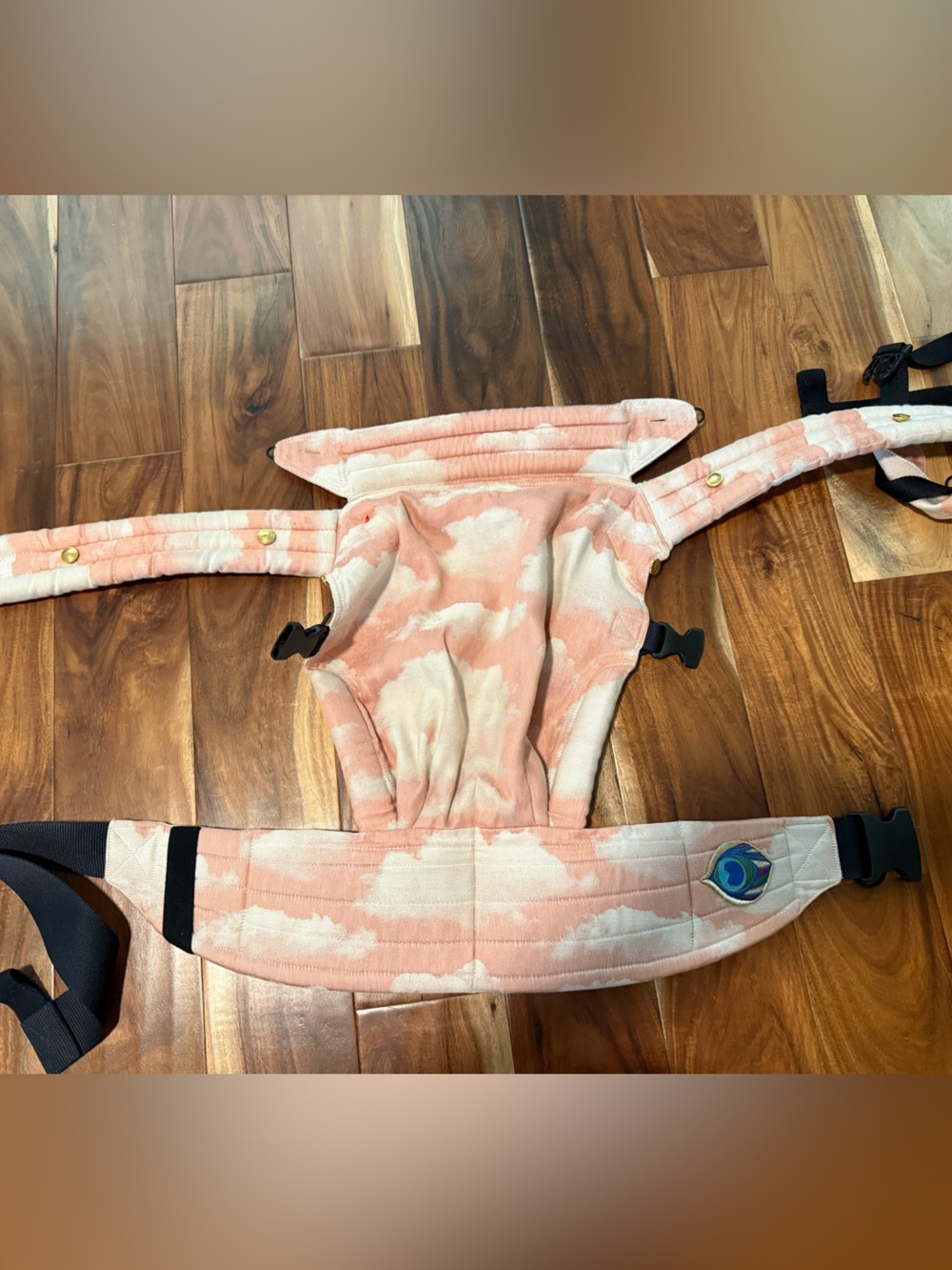 Kids Pink Cloud Print Adjustable Carrier
